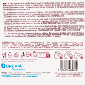 BREVIA PAPEL HIGIÉNICO HUMIDO C/100