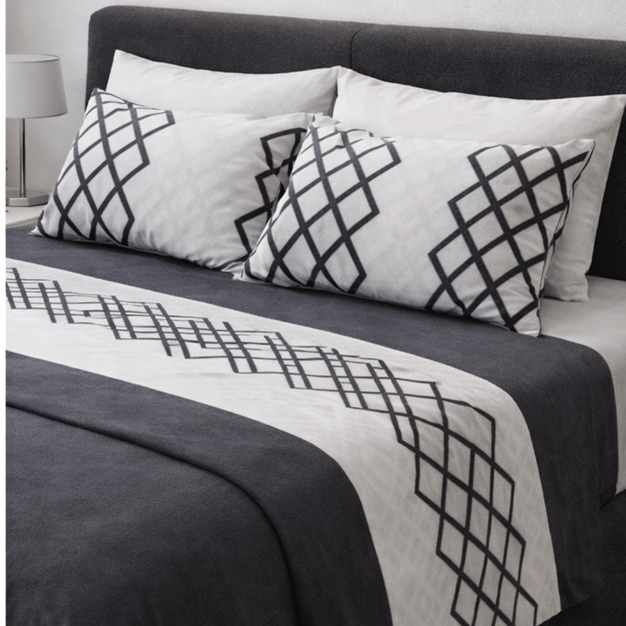 JOGO CAMA 260X280 SEDALINA GOLD CINZA CASAL