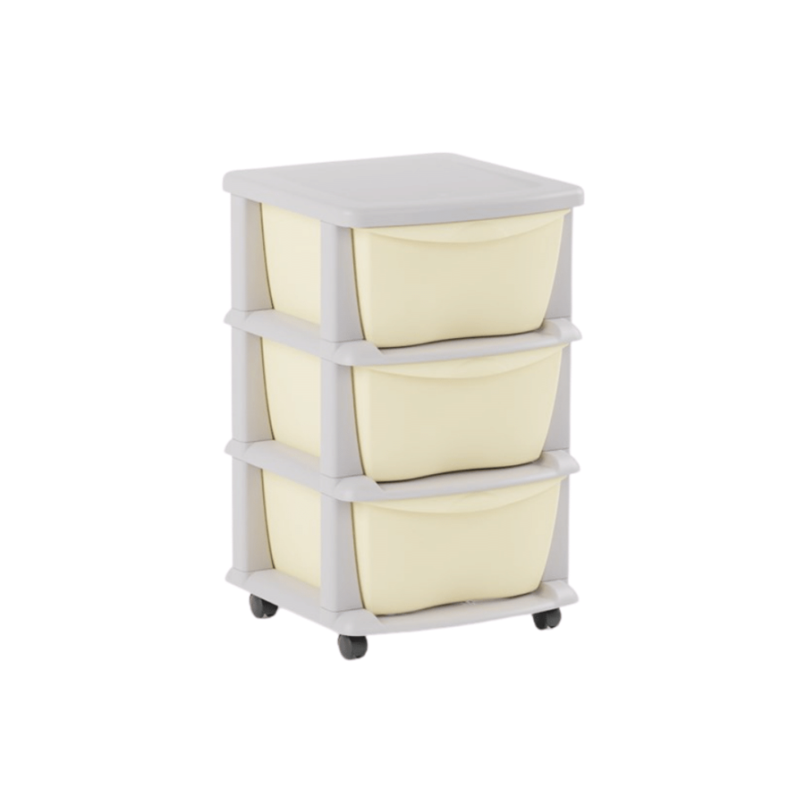 MÓDULO CRIANÇA AMARELO BEBE C/ 3 GAVETAS