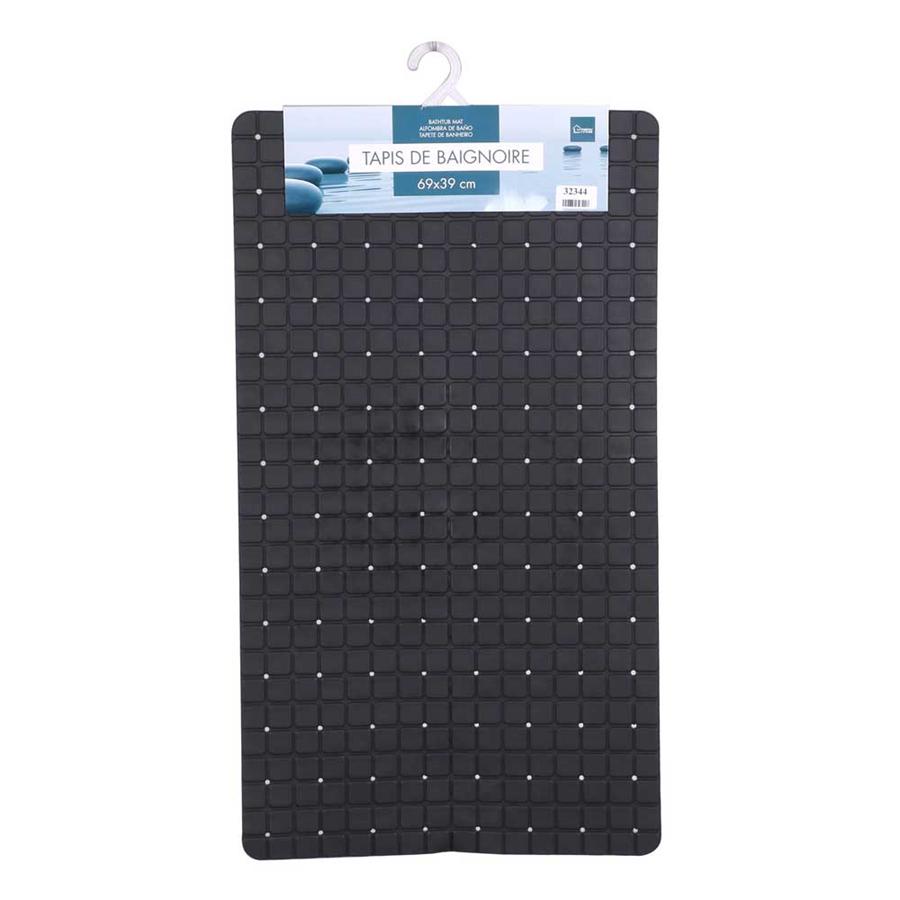 TAPETE WC PVC PRETO 69X39CM