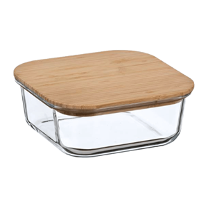 RECIPIENTE VIDRO C/TPA BAMBU 1200ML