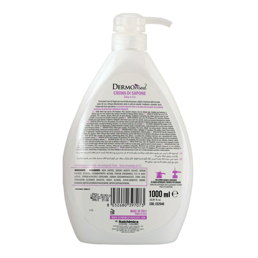 DERMOMED SABONETE LIQUIDO 1L TALCO E IRIS