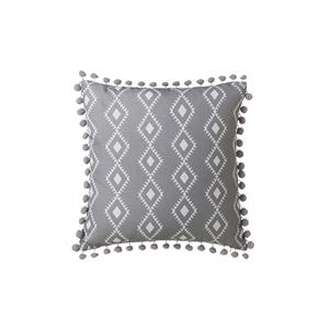 ALMOFADA CINZA BOHO 45X45CM
