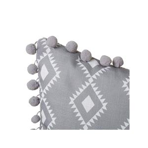ALMOFADA CINZA BOHO 45X45CM