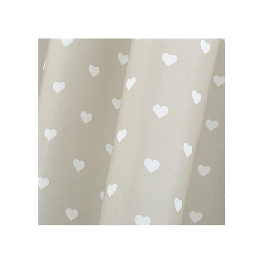 Cortina WC BEGE HEART 180x200cm