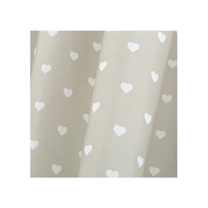 Cortina WC BEGE HEART 180x200cm