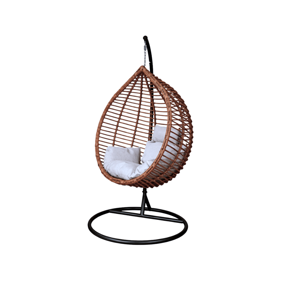 CADEIRA OVO C/SUP.  CASTANHO CL. 117*105*D68CM