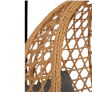 CADEIRA OVO C/SUPORTE NATURAL 106X89XD62CM