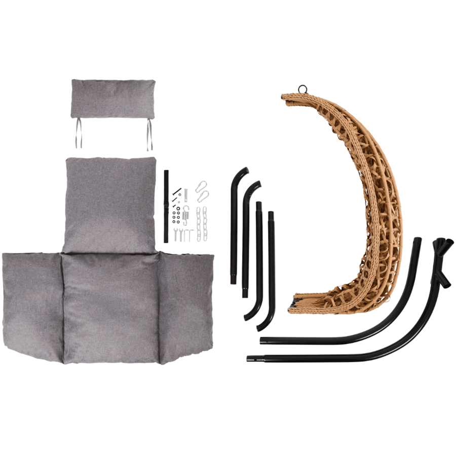 CADEIRA OVO C/SUPORTE NATURAL 106X89XD62CM CADEIRA OVO C/SUPORTE NATURAL 106X89XD62CM