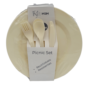 PICNIC CONJ. 12PCS AMARELO