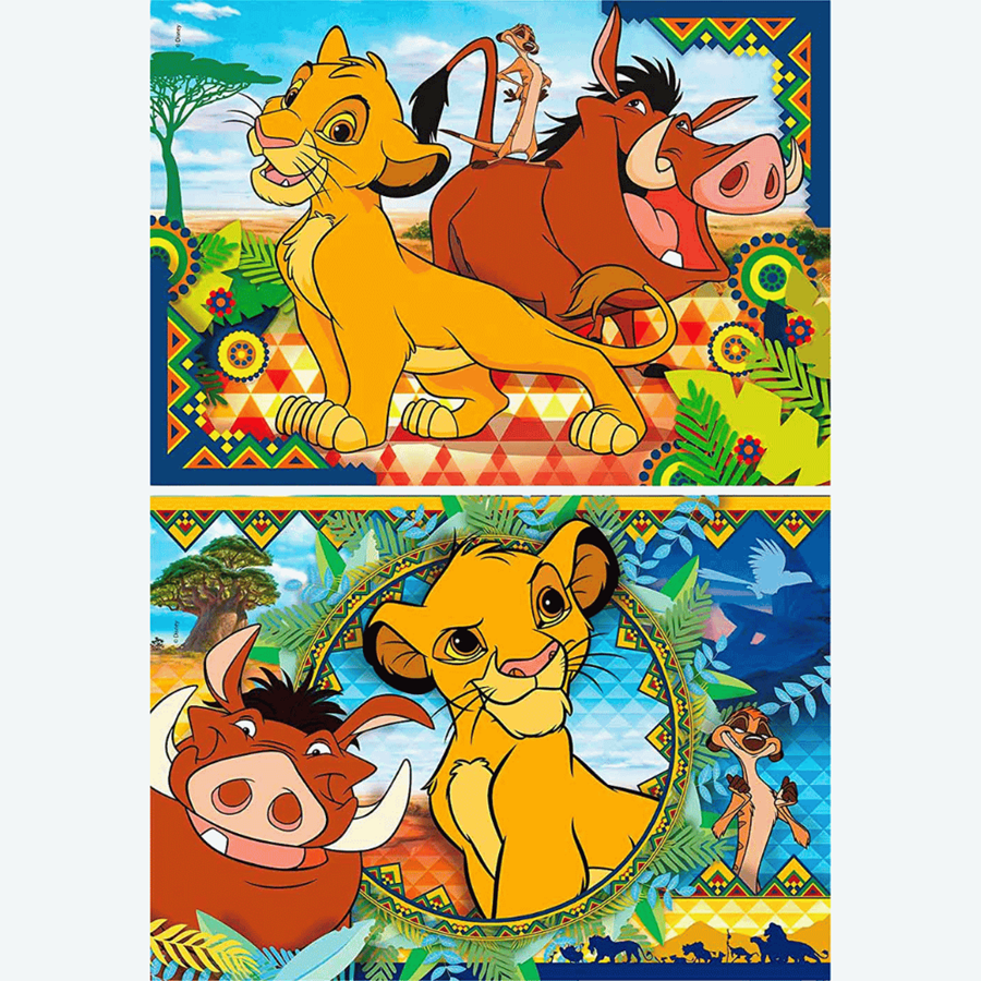 DISNEY PUZZLE 2X60PCS REI LEÃO