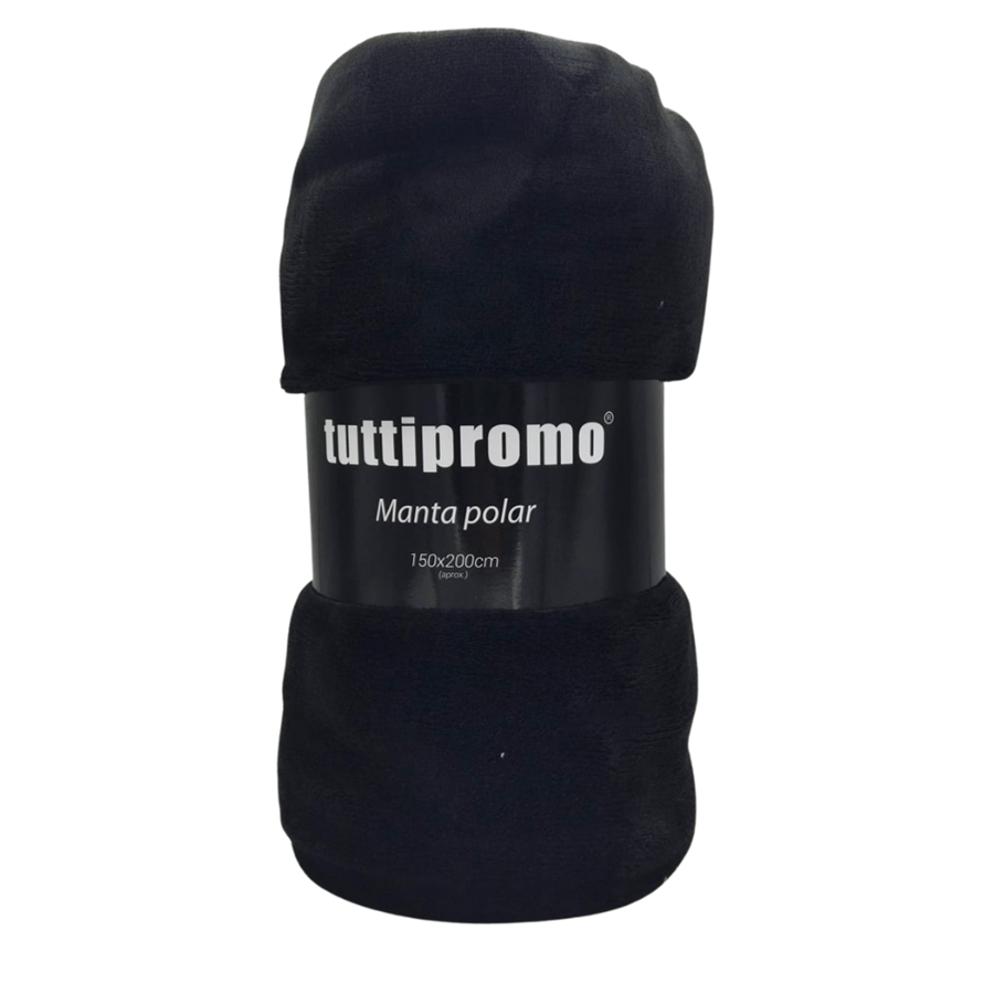 MANTA 150X200CM VELUDO PRETO