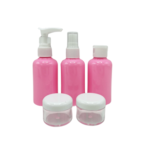 CONJUNTO NECESSAIRE VIAGEM 5PCS ROSA