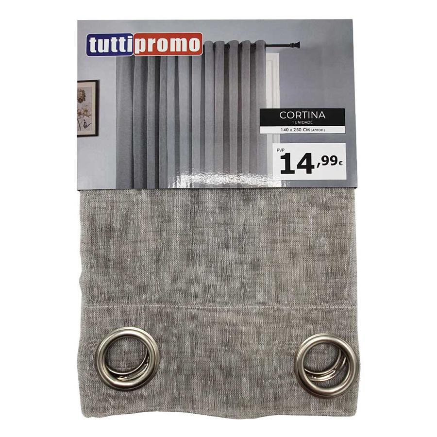 CORTINA LINHO CASTANHO 140X250CM