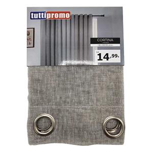 CORTINA LINHO CASTANHO 140X250CM