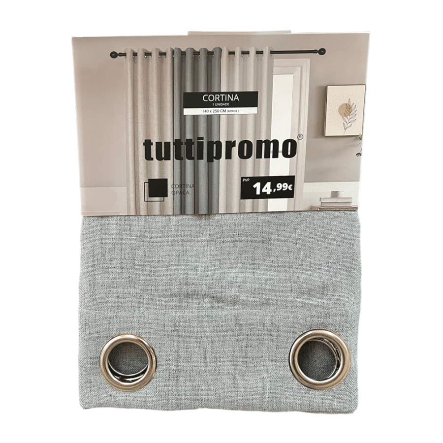 CORTINA RUSTIC 140X250 CINZA