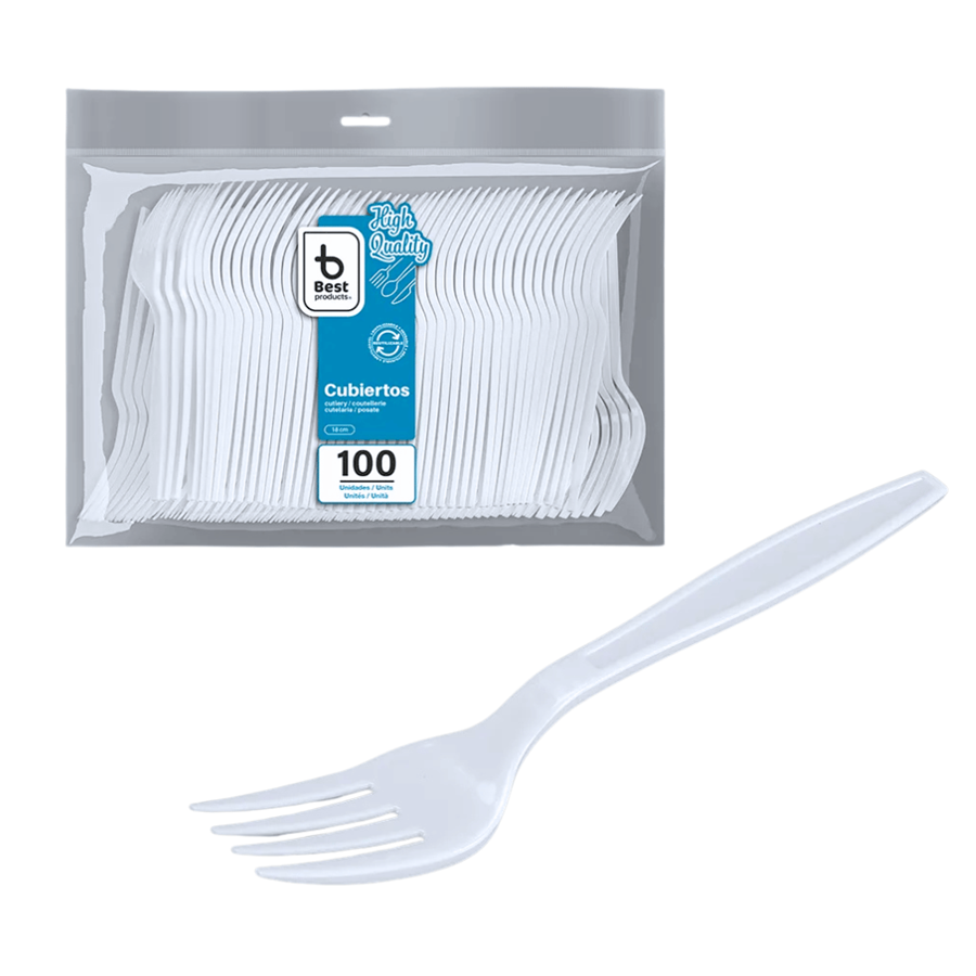 BEST GARFO C/100 BRANCO REUTILIZÁVEL
