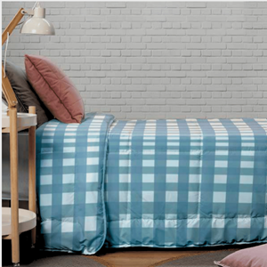 EDREDÃO NÓRDICO VICHY XL AZUL 250X270CM