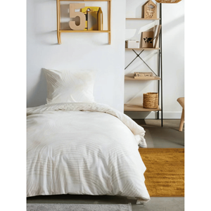 CAPA EDREDÃO RISCAS PÉROLA 135X200CM C/1 FRONHA