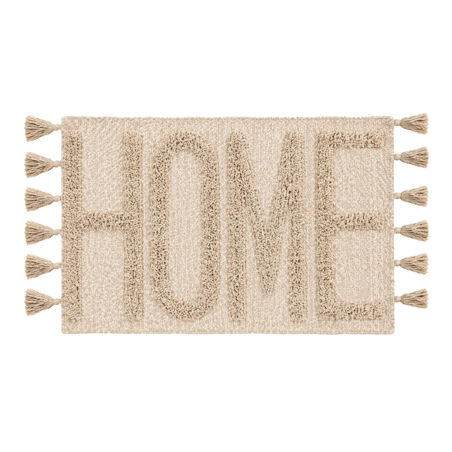 TAPETE 60X90CM HOME C/POM POM NATURAL