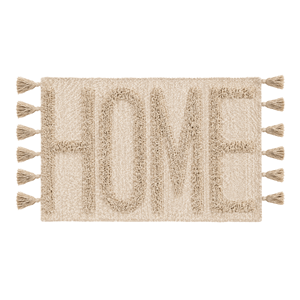 TAPETE 60X90CM HOME C/POM POM NATURAL