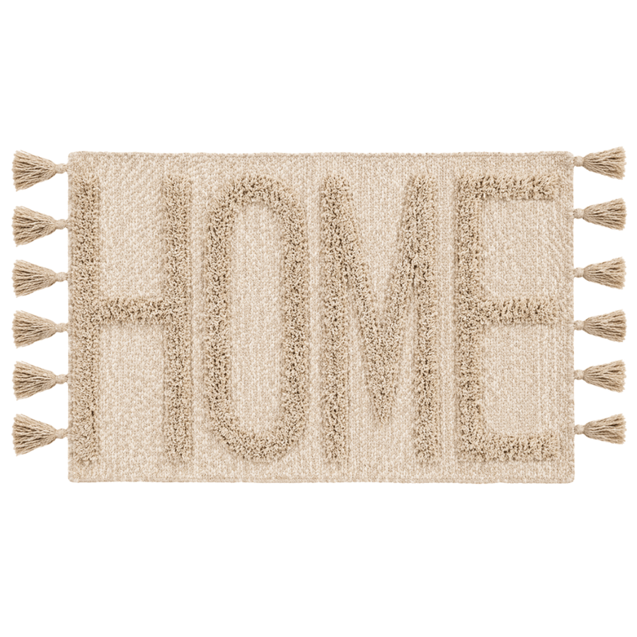 TAPETE 70X120CM HOME C/POM POM NATURAL TAPETE 70X120CM HOME C/POM POM NATURAL
