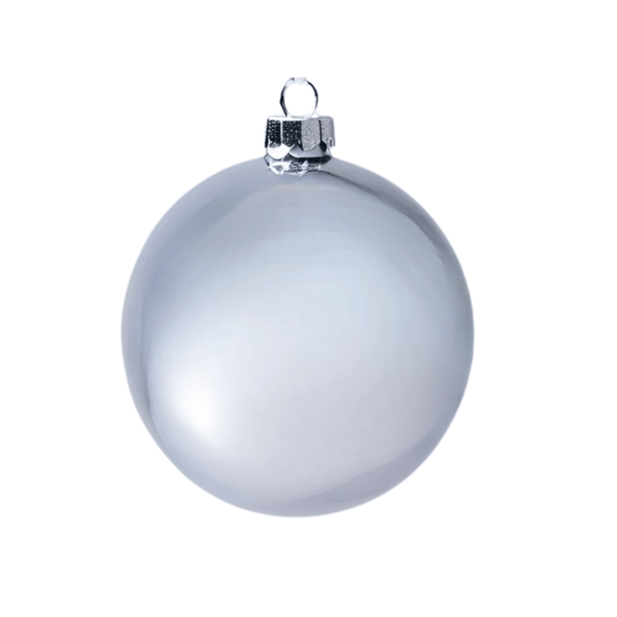 BOLA NATAL 20CM PRATEADA