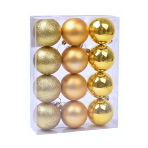 BOLA NATAL C/12 7CM DOURADA BOLA NATAL C/12 7CM DOURADA