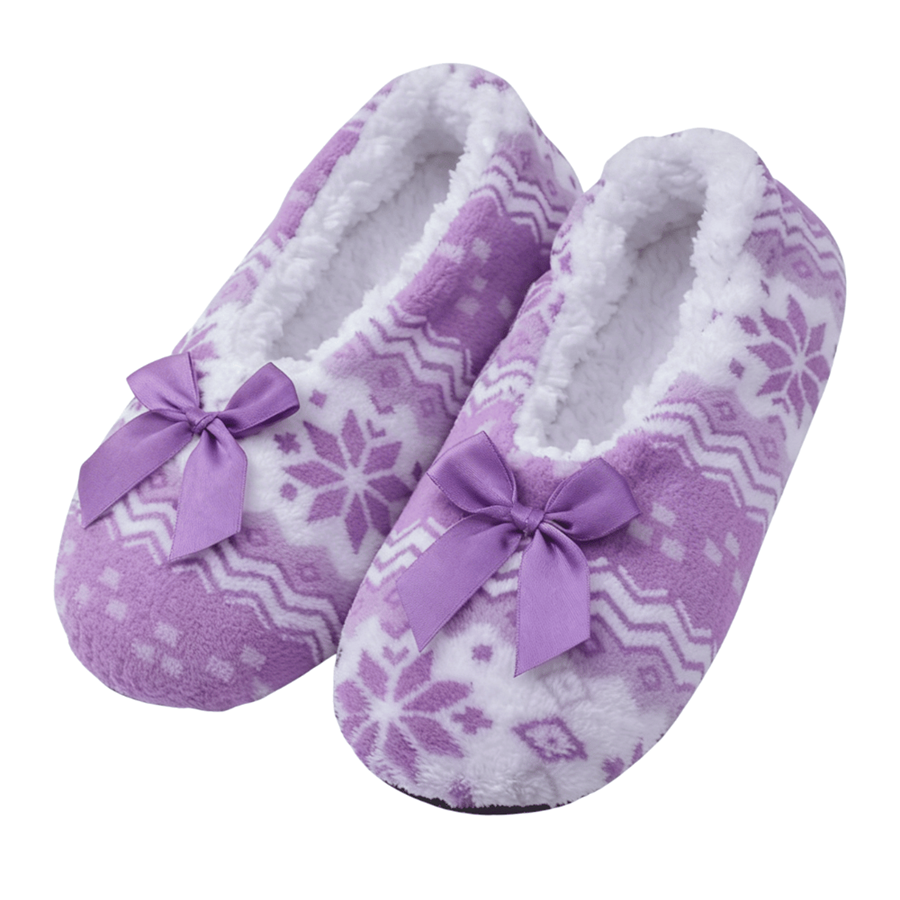 PANTUFAS SRA. FLOCOS NEVE LILÁS