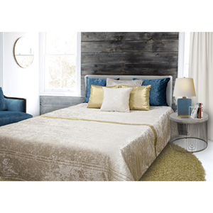 COLCHA VELVET VELUDO 260X250 CREME