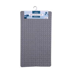 TAPETE WC PVC CINZA 69X39CM