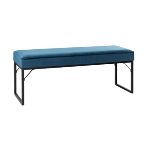 LIFA LIVING BANQUETA VELUDO 120X42X45CM AZUL