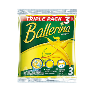 BALLERINA PANO MICROF. C/3 AMARELO