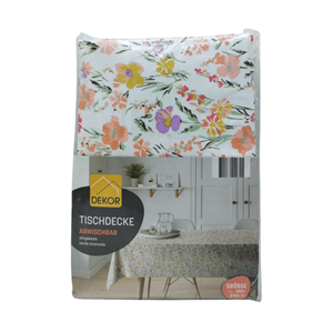 DEKOR TOALHA MESA FLORES PVC 140X240CM