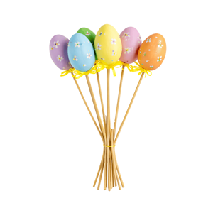 OVO PÁSCOA C/6 4X30CM COLORIDO