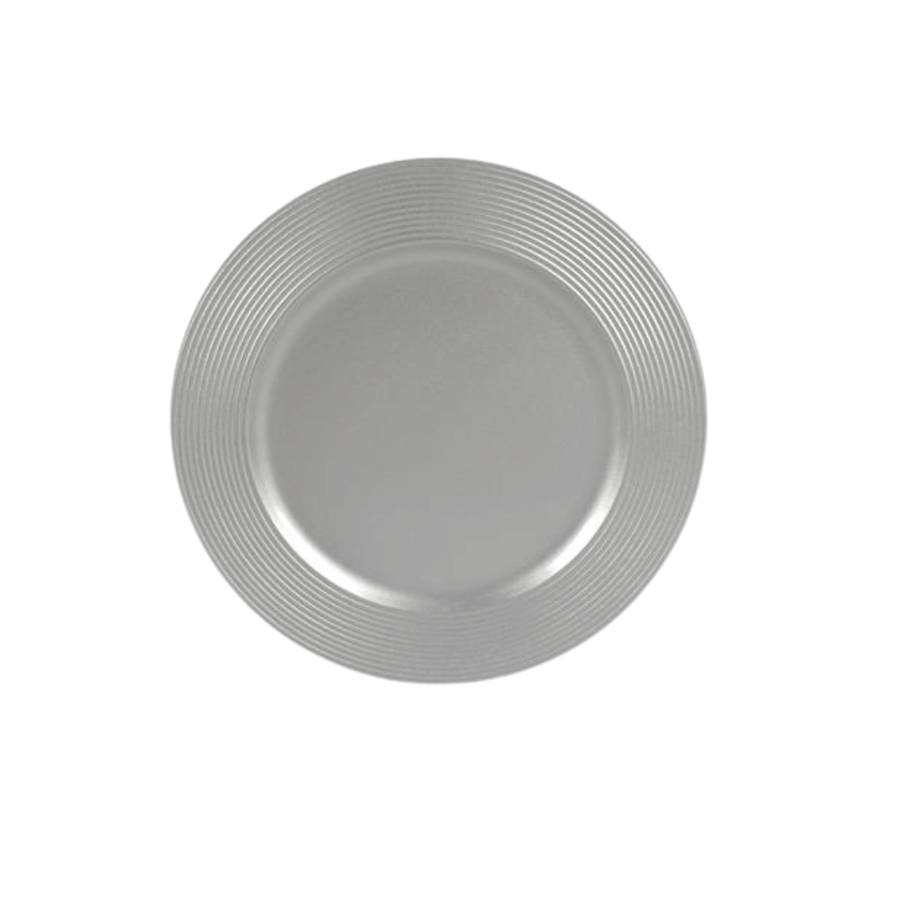 PRATO MARCADOR NATAL 33CM PRATA