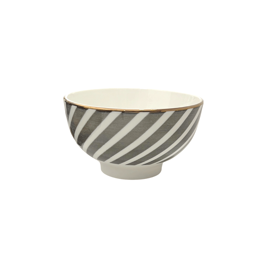 TAÇA RISCAS CINZA 300ML