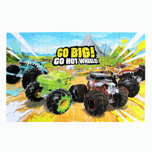 PUZZLE HOT WHEELS MONSTER TRUCKS CRAZY RACE