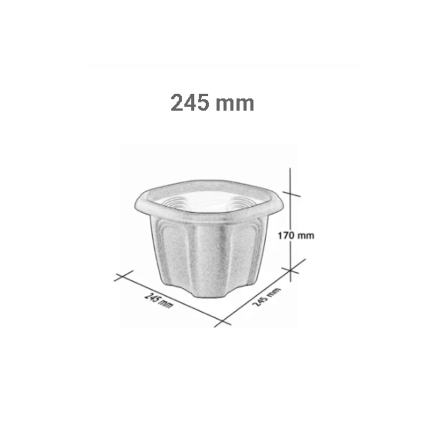 PRACT VASO ANTIQUE 245MM ANTRACITE