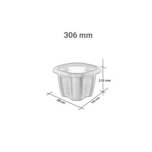 PRACT VASO ANTIQUE 306MM ANTRACITE